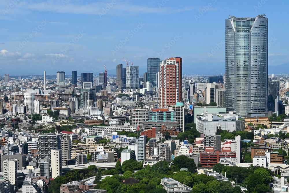東京タワーメインデッキから渋谷方面を望む