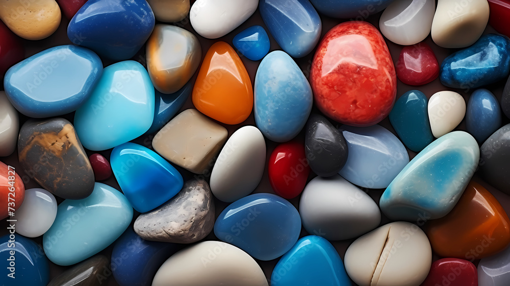 Multicolored smooth pebbles pattern Multicolored smooth pebbles pattern
