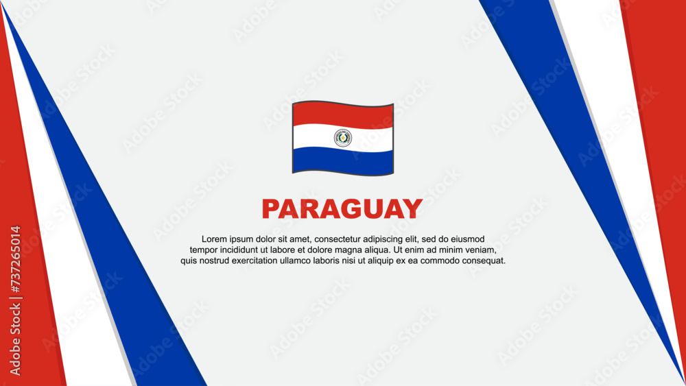 Paraguay Flag Abstract Background Design Template. Paraguay Independence Day Banner Cartoon Vector Illustration. Paraguay Flag Paraguay Flag Abstract Background Design Template. Paraguay Independence Day Banner Cartoon Vector Illustration. Paraguay Flag