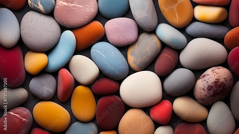Multicolored smooth pebbles pattern Multicolored smooth pebbles pattern