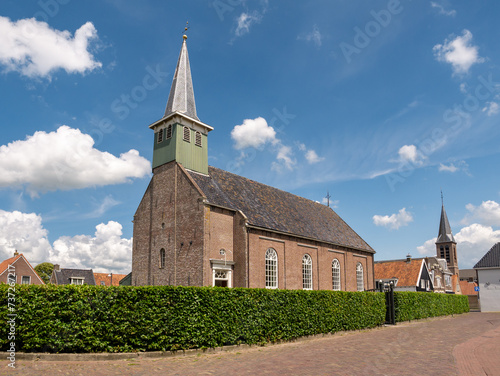 Haghakerk church in center of Heeg, Friesland, Netherlands photo