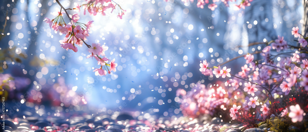 Cherry Blossom Bliss: A Soft Focus on Springs Arrival, Where Delicate Pink Blossoms Unveil the Joy of Renewal