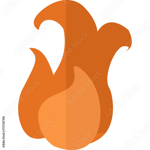 Open fire vector icon isolated on white