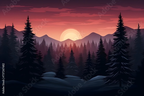 sunrise in the mountains generative ai