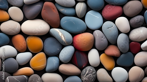 Multicolored smooth pebbles pattern