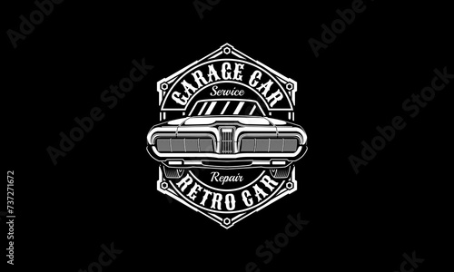 Vintage Car Emblem, Car Vector
