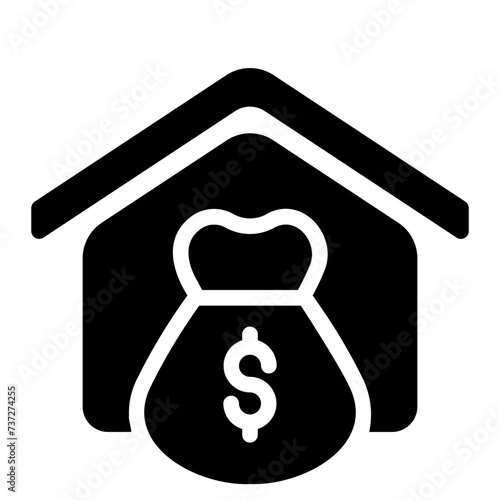 pawn shop glyph icon