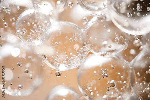 Close-up de bolhas de champanhe photo