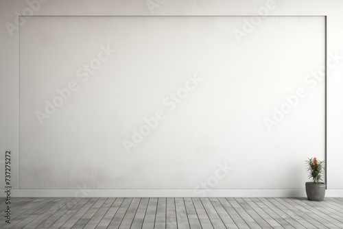 A blank wall ready for custom mock up art