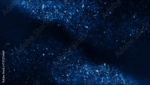 Particles bokeh abstract blue event game trailer titles cinematic openers digital technology concert background loop photo