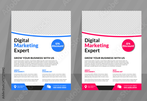 Tableau sur toile Unique creative corporate business flyer design