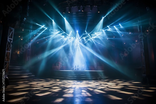 Dramatic stage lighting enhancing the atmosphere