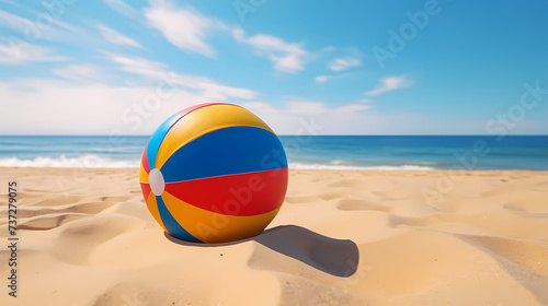 Beach volleyball  concept of healthy living  summer vacation  outdoor activities and travel