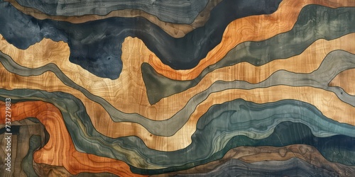 Fototapeta Naklejka Na Ścianę i Meble -  Multi-color a wood floor.