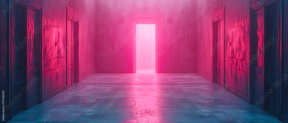 Architectural Illusion: A Neon Blueprint of Modern Design, Where Light and Shadow Play in a Futuristic Corridor Architectural Illusion: A Neon Blueprint of Modern Design, Where Light and Shadow Play in a Futuristic Corridor