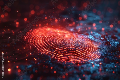 Fingerprint background. Fingerprint, Biometric Data and Identification.