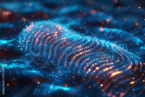 Fingerprint background. Fingerprint, Biometric Data and Identification.