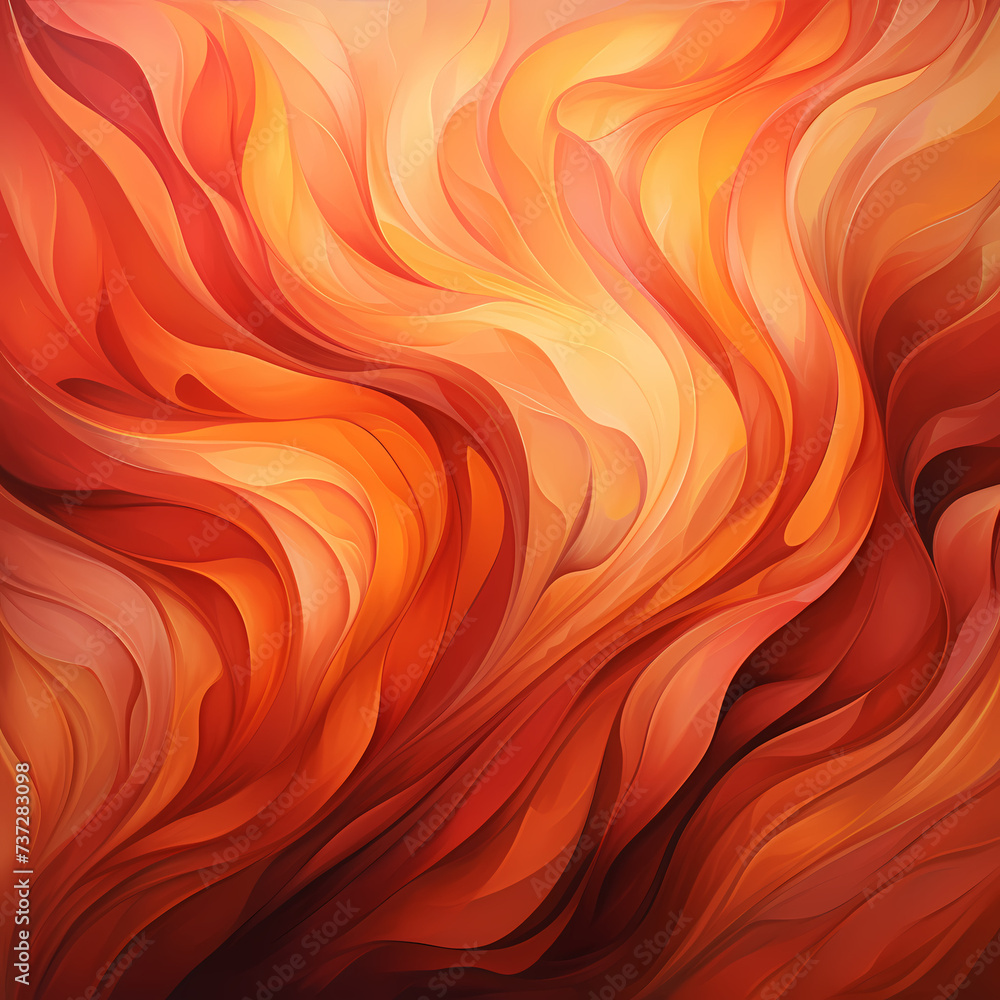 Abstract flames in shades of orange and red.