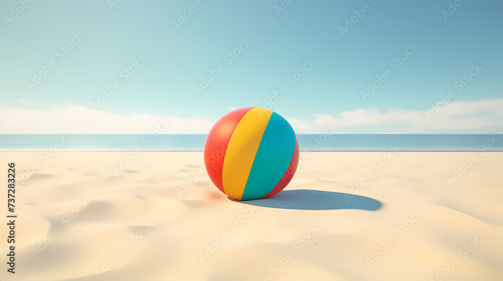 Obraz premium Beach volleyball, concept of healthy living, summer vacation, outdoor activities and travel