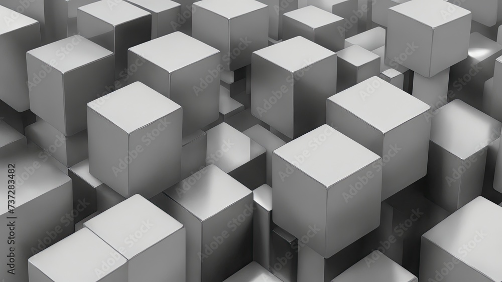 Abstract Gray cubes background Abstract Gray cubes background