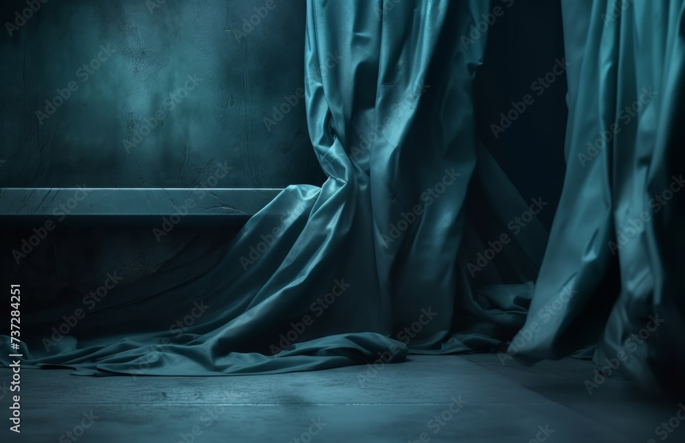 studio photo for display products with a dark blue silk fabric background studio photo for display products with a dark blue silk fabric background