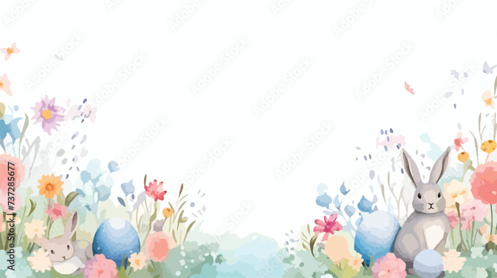 Cute Spring Easter Bunny background. Happy Easter