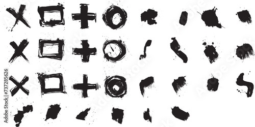 set of black and white icons