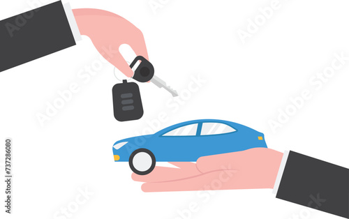 approved car loan and smart auto financing concept, banking services for vehicle purchase and sell

