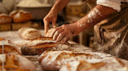hands of a person with bread