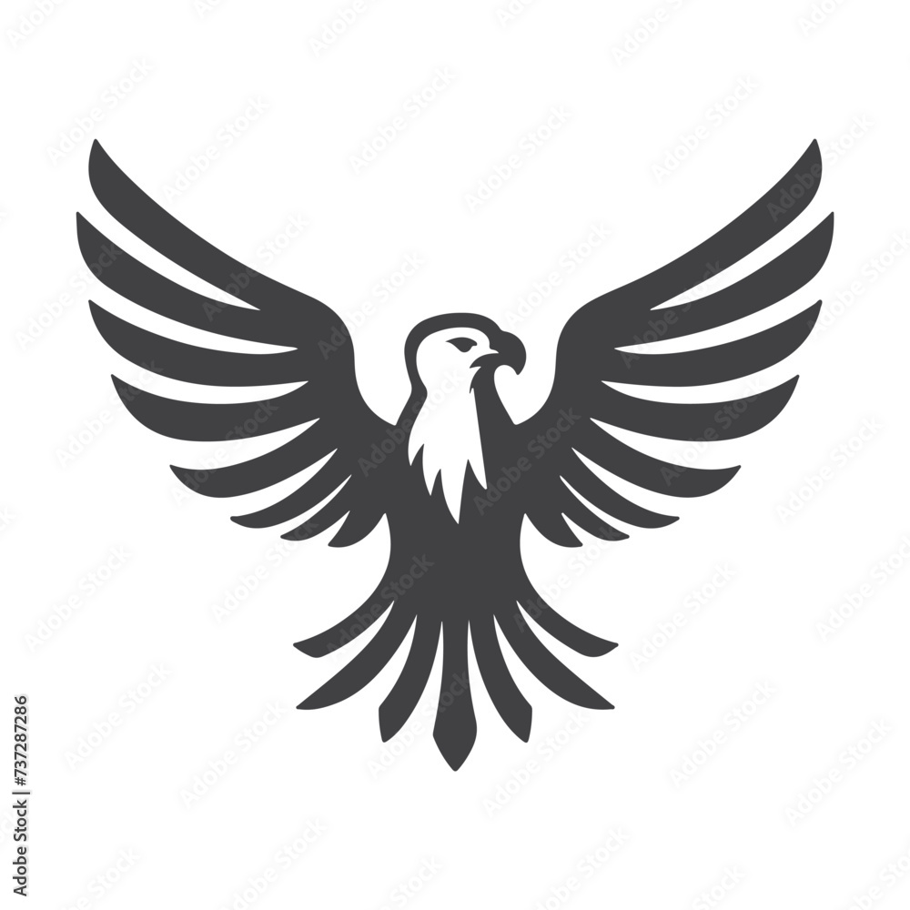 Eagle Fly. Eagle silhouette. eagle mascot spread the wings. eagle icon illustration isolated vector sign symbol Eagle Fly. Eagle silhouette. eagle mascot spread the wings. eagle icon illustration isolated vector sign symbol