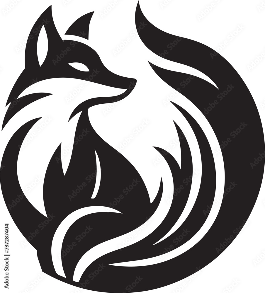 custom made wallpaper toronto digitalFox silhouette vector drawing image