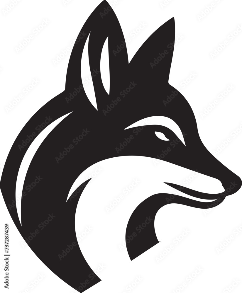 Obraz premium Fox silhouette vector drawing image
