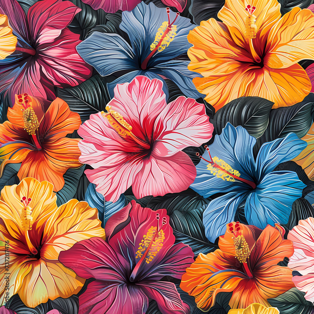 Colorful hibiscus Colorful hibiscus