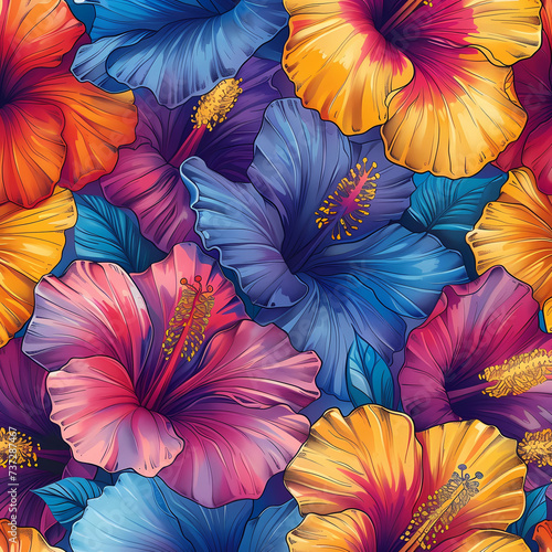 Colorful hibiscus