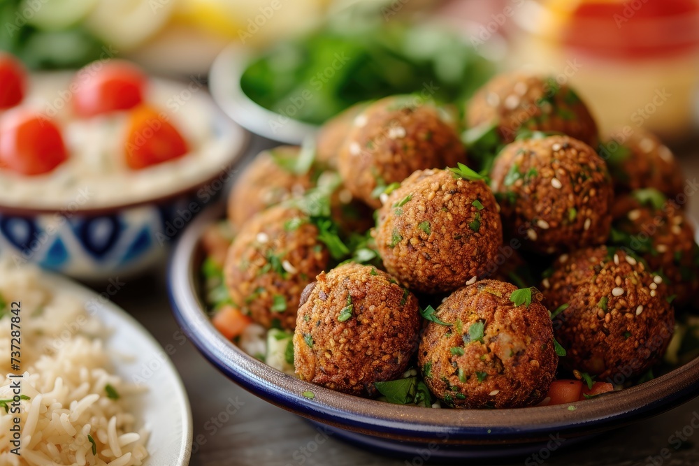 Falafel in plate Falafel in plate
