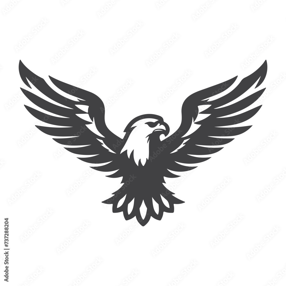 Eagle Fly. Eagle silhouette. eagle mascot spread the wings. eagle icon illustration isolated vector sign symbol Eagle Fly. Eagle silhouette. eagle mascot spread the wings. eagle icon illustration isolated vector sign symbol