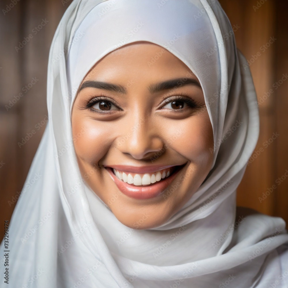 portrait of a woman with hijab, smiling, confident, student portrait of a woman with hijab, smiling, confident, student