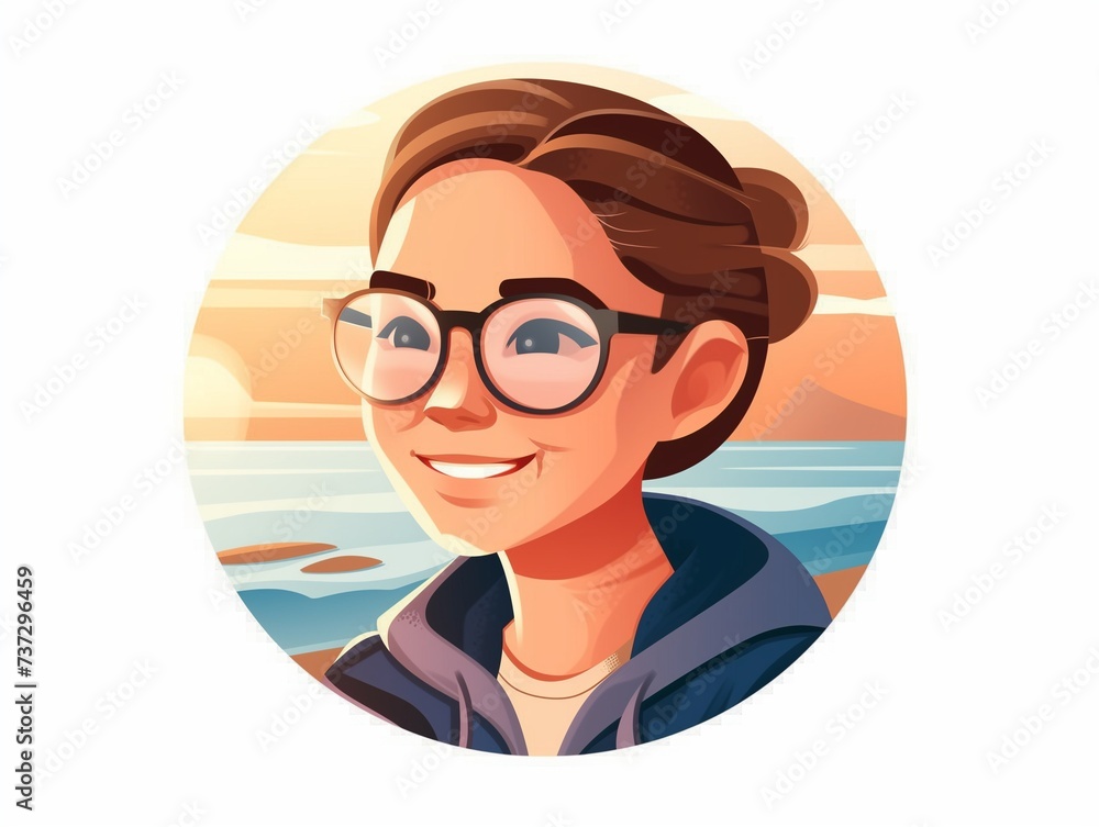 Avatar portrait of a woman for social media Avatar portrait of a woman for social media