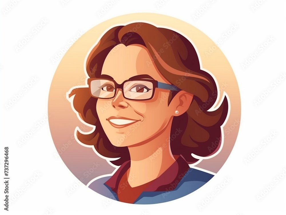 Avatar portrait of a woman for social media Avatar portrait of a woman for social media