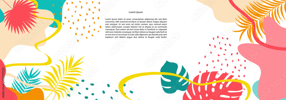 Abstract futuristic banner universal trendy template