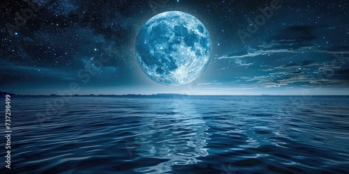 Celestial Ballet on Calm Waters - Imagine the night sky reflected on a serene water surface. Capture the mesmerizing dance of the moon's reflection