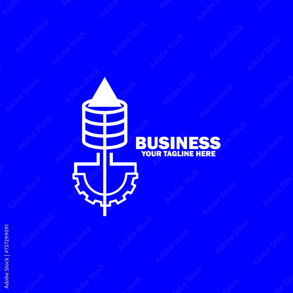 Abstract Initial Logo. White color isolated on Blue Background. Business Branding Logos. Flat Vector Logo Design Template Element icon. Abstract Initial Logo. White color isolated on Blue Background. Business Branding Logos. Flat Vector Logo Design Template Element icon.