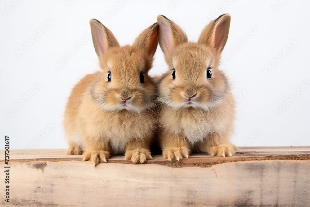 Obraz premium rabbit on a white background,ai generated