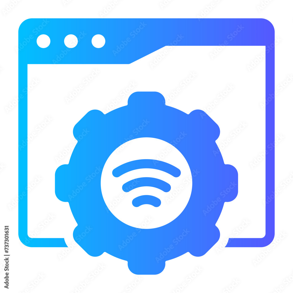 wireless services gradient icon wireless services gradient icon