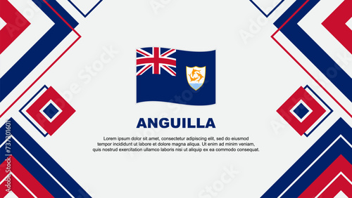 Wallpaper Mural Anguilla Flag Abstract Background Design Template. Anguilla Independence Day Banner Wallpaper Vector Illustration. Anguilla Background Torontodigital.ca