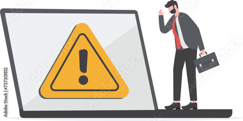 Envelope with skull and computer virus, Hacker attack with spam and scam alert

