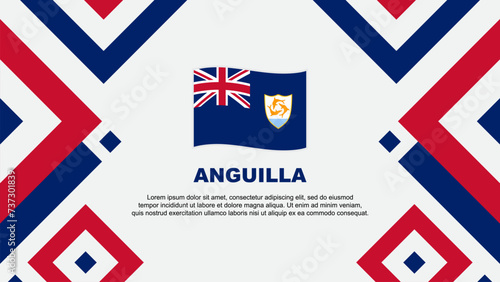 Wallpaper Mural Anguilla Flag Abstract Background Design Template. Anguilla Independence Day Banner Wallpaper Vector Illustration. Anguilla Template Torontodigital.ca