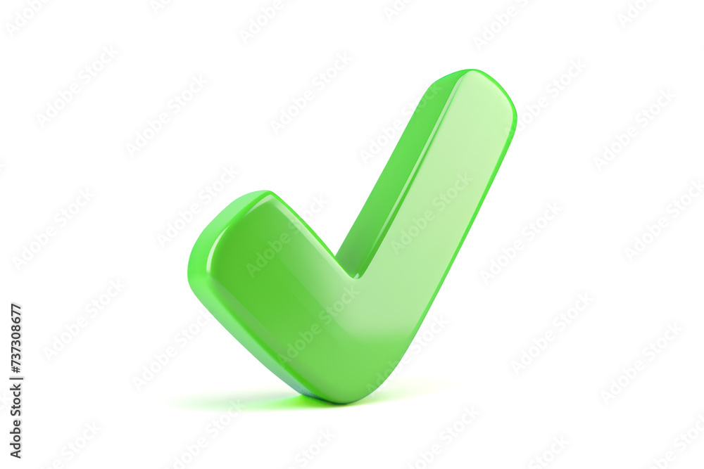 custom made wallpaper toronto digitalcheckmark icon. 3D Checkmark  Illustration. tick symbol in green color. with clipping path. 