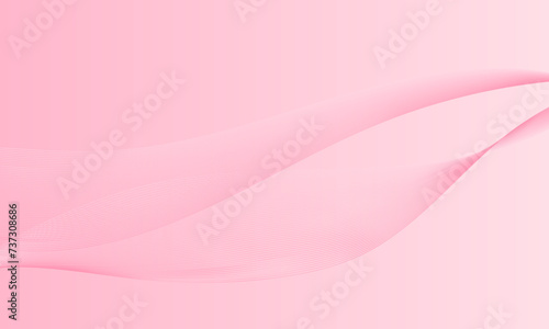 abstract pink line wave curves with smooth gradient background