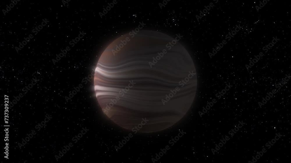 Abstract gas planet rotating in space Abstract gas planet rotating in space